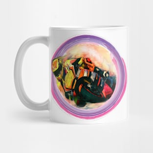 Yellow motorcycle Mug